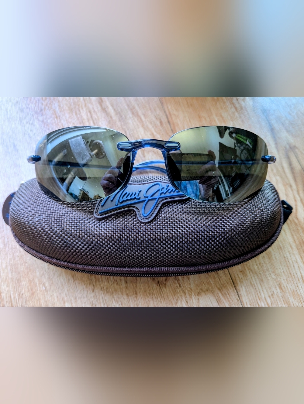 Maui Jim's Blue Rimless Sunglasses - Picture 7 of 12